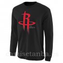 Camisetas NBA Manga Larga Houston Rockets Negro