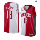 Camisetas NBA de James Harden Houston Rockets Rojo Blanco Split Edition