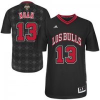 Camisetas NBA Chicago Bulls Noches Latinas Manga Noah Negro