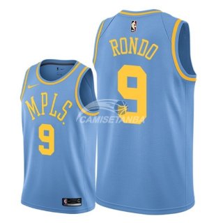 Camisetas NBA de Rajon Rondo Los Angeles Lakers Retro Azul 2018
