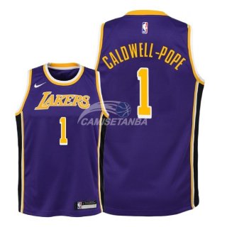 Camisetas de NBA Ninos Los Angeles Lakers Kentavious Caldwell Pope Púrpura Statement 18/19