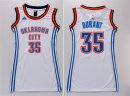 Camisetas NBA Mujer Kevin Durant Oklahoma Thunder Blanco