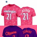 T Shirt NBA Washington Wizards NO.21 Daniel Gafford Rose Ciudad 2022-23