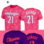 T Shirt NBA Washington Wizards NO.21 Daniel Gafford Rose Ciudad 2022-23