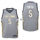 Camiseta NBA Ninos Cleveland Cavaliers JR. Smith Nike Gris Ciudad 17/18