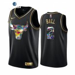 Camisetas NBA de Chicago Bulls Lonzo Ball Negro Diamante 2021-22