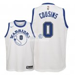 Camisetas de NBA Ninos Golden State Warriors DeMarcus Cousins Nike Retro Blanco 2018