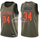 Camisetas NBA Salute To Servicio New York Knicks Charles Oakley Nike Ejercito Verde 2018