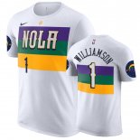 T Shirt NBA New Orleans Pelicans Zion Williamson Blanco Ciudad
