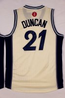 Camisetas NBA San Antonio Spurs 2015 Navidad Duncan Blanco