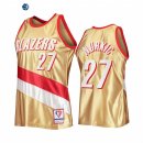 Camisetas NBA Portland Trail Blazers NO.27 Jusuf Nurkic 75th Aniversario Oro Hardwood Classics