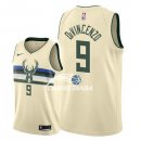 Camisetas NBA de Donte DiVincenzo Milwaukee Bucks Nike Crema Ciudad 17/18