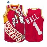 Camisetas NBA Houston Rockets John Wall Big Face Rojo Hardwood Classics