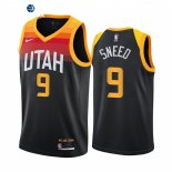 Camisetas NBA Nike Utah Jazz NO.9 Xavier Sneed Negro Ciudad 2021-22