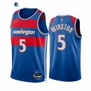 Camisetas NBA Nike Washington Wizards NO.5 Cassius Winston 75th Azul Ciudad 2021-22