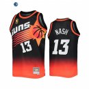Camisetas NBA Phoenix Suns NO.13 Steve Nash Negro Naranja Hardwood Classics 2022