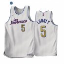Camisetas NBA Earned Edition Golden State Warriors NO.5 Kevon Looney Blanco 2022-23