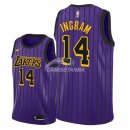 Camisetas NBA de Brandon Ingram Los Angeles Lakers Nike Púrpura Ciudad 18/19