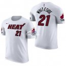 Camisetas NBA de Manga Corta Hassan Whiteside Miami Heats Blanco 17/18