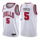 Camisetas NBA de Bobby Portis Chicago Bulls Blanco Association 17/18