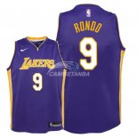 Camisetas de NBA Ninos Los Angeles Lakers Rajon Rondo Púrpura Statement 2018