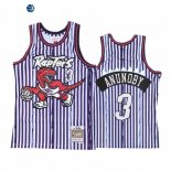 Camisetas NBA Toronto Raptors OG Anunoby Purpura Rayado Hardwood Classics