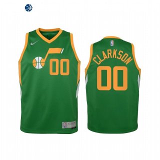 Camisetas de NBA Ninos Edición ganada Utah Jazz Jordan Clarkson Verde 2021