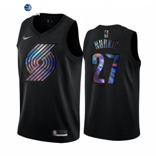 Camisetas NBA Portland Trail Blazers Jusuf Nurkic Negro Hardwood Classics 2020