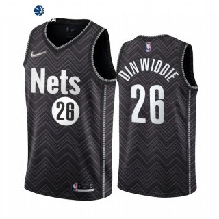 Camisetas NBA Edición ganada Brooklyn Nets Spencer Dinwiddie Negro 2020-21