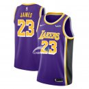 Camisetas NBA de Lebron James Los Angeles Lakers Púrpura 18/19
