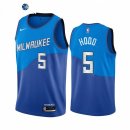 Camisetas NBA de Milwaukee Bucks Rodney Hood Nike Azul Ciudad 2021