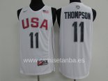 Camisetas NBA de Klay Thompson USA 2016 Blanco