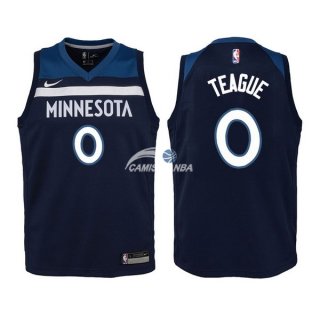Camiseta NBA Ninos Minnesota Timberwolves Jeff Teague Marino Icon 17/18