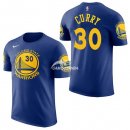 Camisetas NBA de Manga Corta Stephen Curry Golden State Warriors Azul 17/18