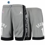 Camisetas NBA de Brooklyn Nets Bruce Brown Gris