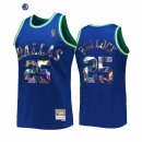 Camisetas NBA Dallas Mavericks NO.25 Reggie Bullock 75th Aniversario Azul Hardwood Classics