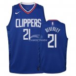 Camisetas de NBA Ninos Los Angeles Clippers Patrick Beverley Azul Icon 2018