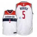 Camisetas de NBA Ninos Washington Wizards Markieff Morris Blanco Association 2018
