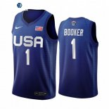 Camisetas NBA de Devin Booker Juegos Olímpicos Tokio USMNT 2020 Azul