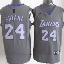 Camisetas NBA de Kobe Bryant Los Angeles Lakers Rev30 Gris