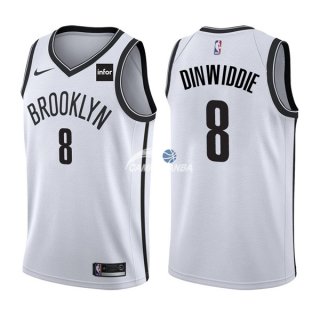 Camisetas NBA de Spencer Dinwiddie Brooklyn Nets Blanco 17/18