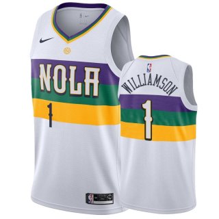 Camisetas NBA De New Orleans Pelicans Zion Williamson Blanco Ciudad