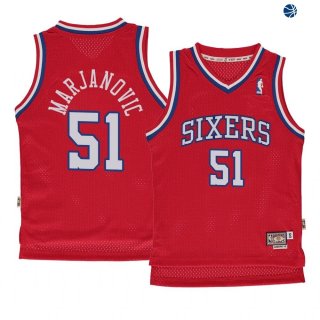 Camisetas de NBA Ninos Philadelphia Sixers Boban Marjanovic Rojo Hardwood Classics 96/97