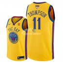 Camisetas NBA Golden State Warriors Klay Thompson 2018 Finales Amarillo Ciudad Parche