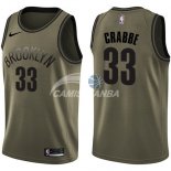 Camisetas NBA Salute To Servicio Brooklyn Nets Allen Crabbe Nike Ejercito Verde 2018