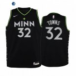 Camiseta NBA Ninos Minnesota Timberwolves Karl Anthony Towns Negro Ciudad 2020-21