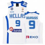 Camisetas Copa Mundial de Baloncesto FIBA 2019 Greece Ioannis Bourousis Blanco