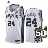 Camisetas NBA Nike San Antonio Spurs NO.24 Devin Vassell 50th Blanco Association 2022-23