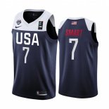 Camisetas Copa Mundial de Baloncesto FIBA 2019 USA Marcus Smart Marino