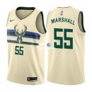 Camisetas NBA de Kendall Marshall Milwaukee Bucks Nike Crema Ciudad 17/18